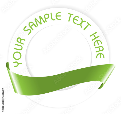 Simple green empty seal or medallion