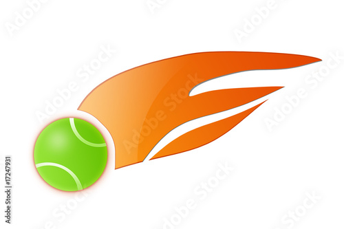 Flame Tennis Ball Illustration photo