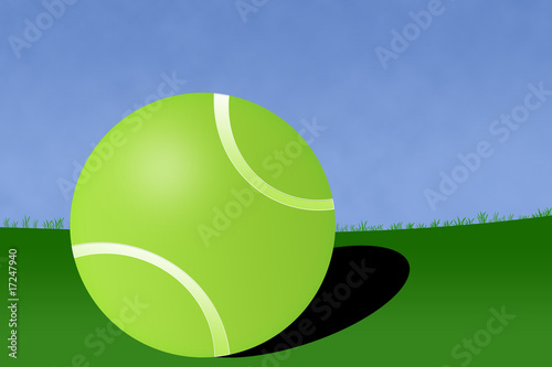 Tennis Ball Court Illustration photo