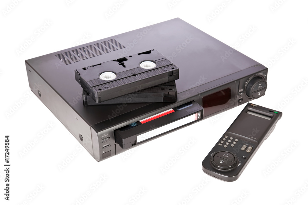 Old Video Cassette Recorder and tapes Old Video Cassette Recorder and tapes