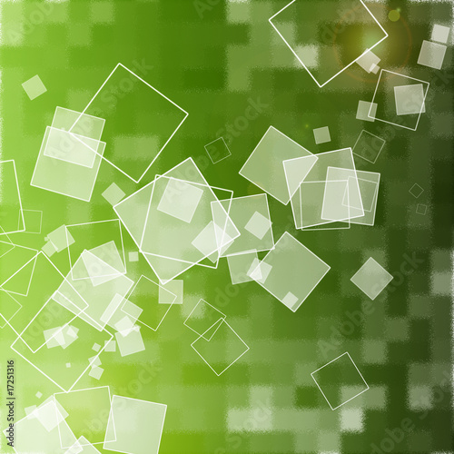 abstract green square background