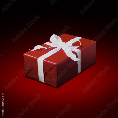 Rote Geschenkpakete auf rotem Hintergrund photo