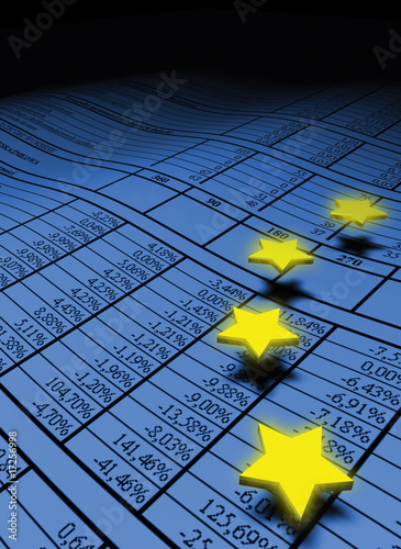 european stars over the spreadsheet