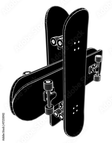 Skateboard Vector 04