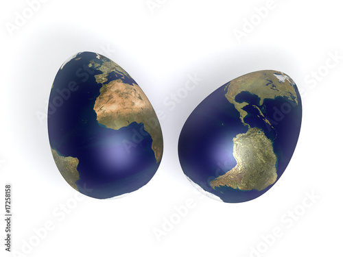 Fototapeta Naklejka Na Ścianę i Meble -  egg shaped earth