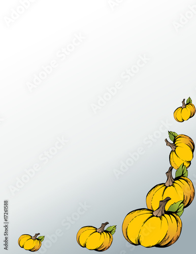 Frame with hand-drawn pumpkins
