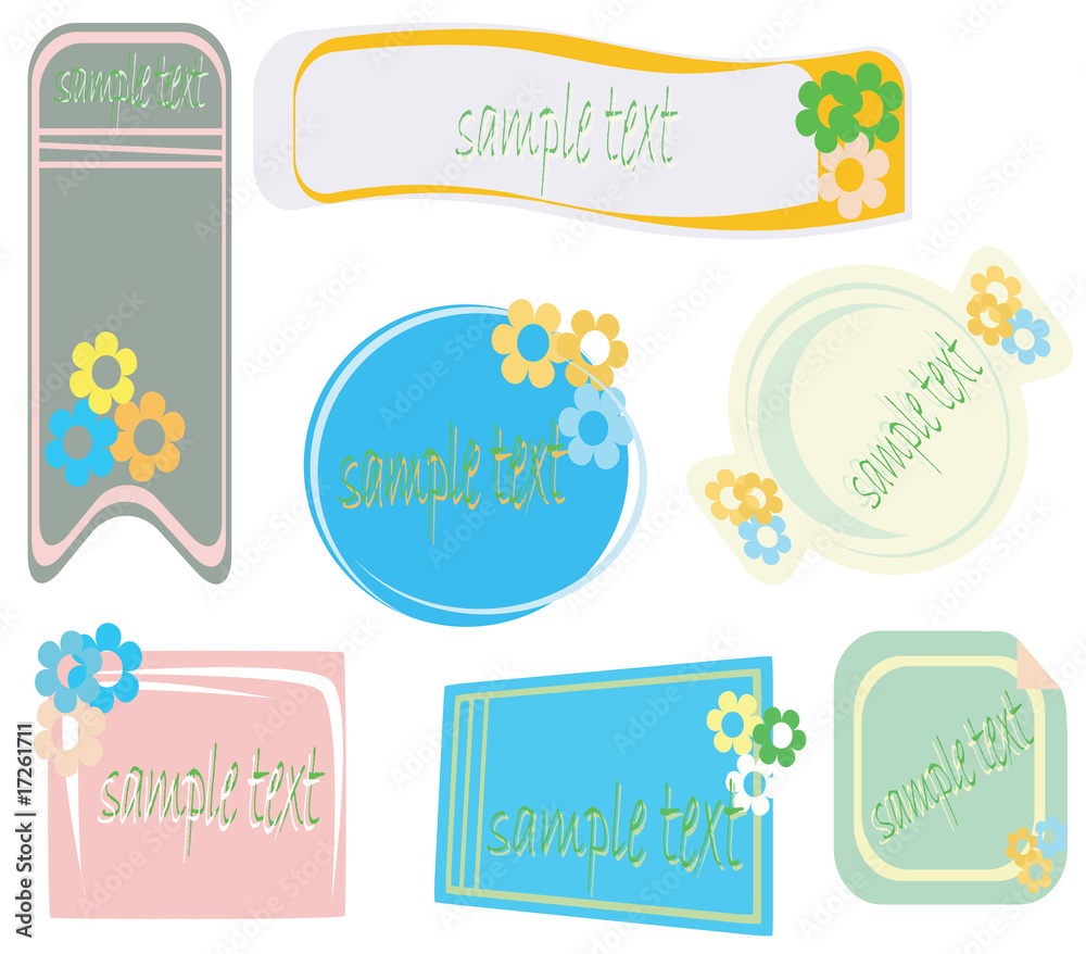 Stickers with flowers Stickers with flowers