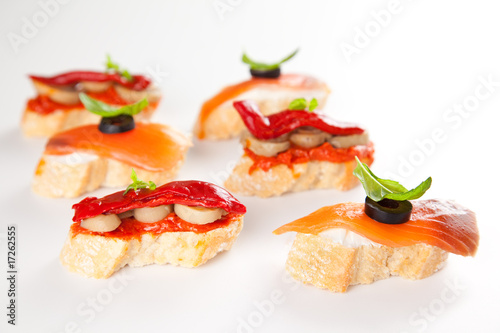 delicious tapas spanish food cousine culture isolated