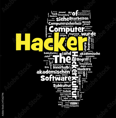 Принти на полотні Hacker