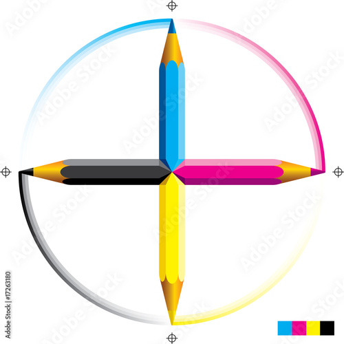 cmyk pencils