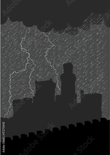 Castle under the storm