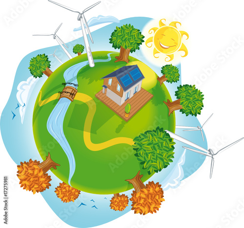 Green planet - planête verte et écologique