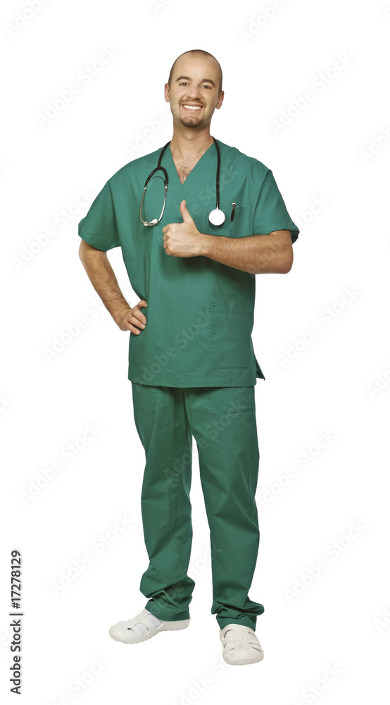 smiling caucasian doctor smiling caucasian doctor