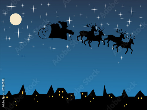 weihnachtsmann mit schlitten