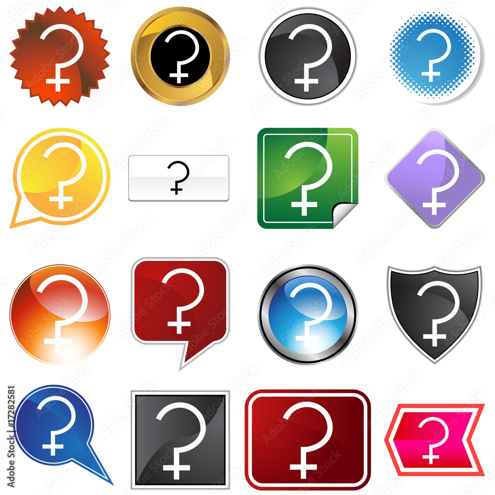 Saturn planetary sign icon set