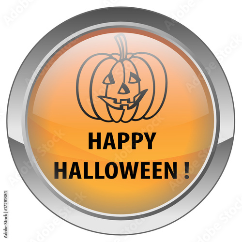" Happy Halloween ! " vector button