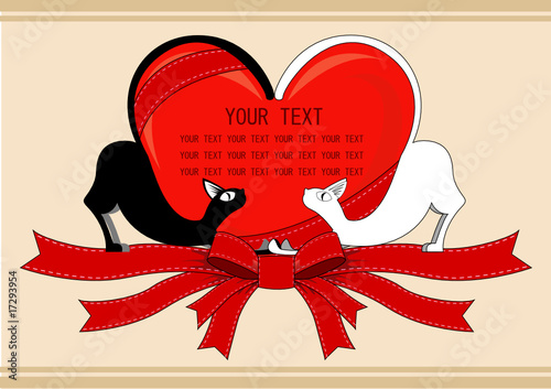 Heart and cats