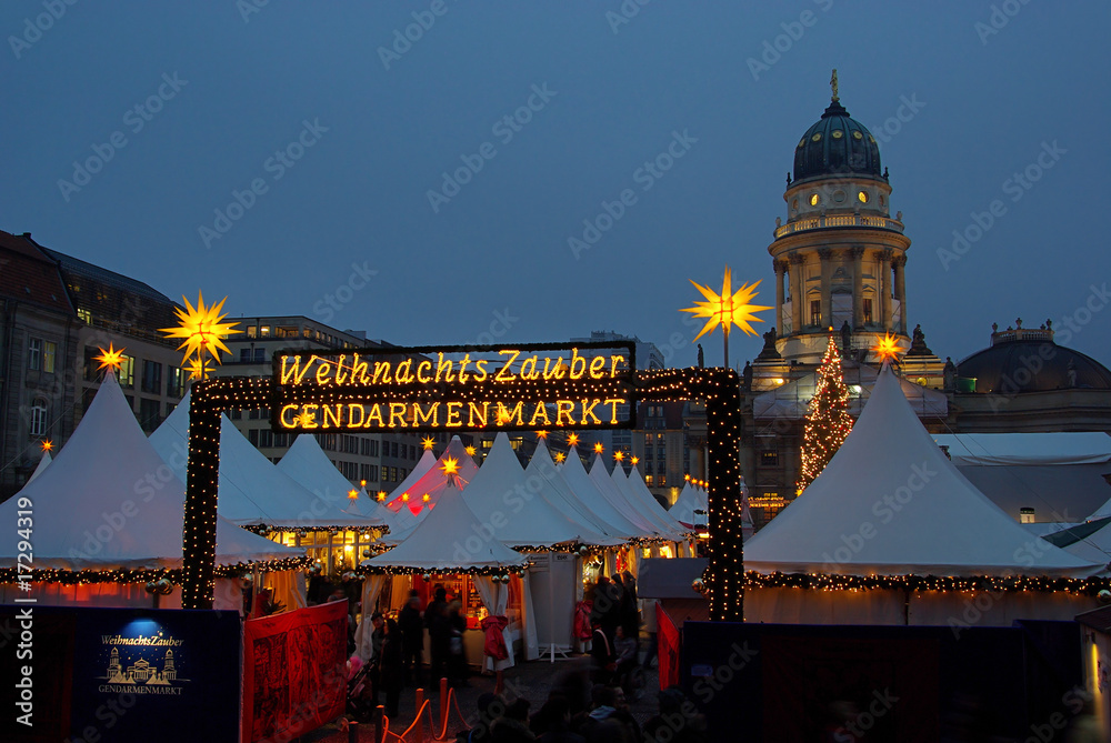 Obraz premium Berlin Weihnachtsmarkt Gendarmenmarkt 01