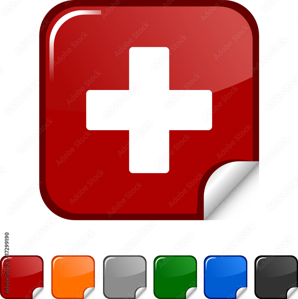 Switzerland sticker icon. Vector illustration Switzerland sticker icon. Vector illustration