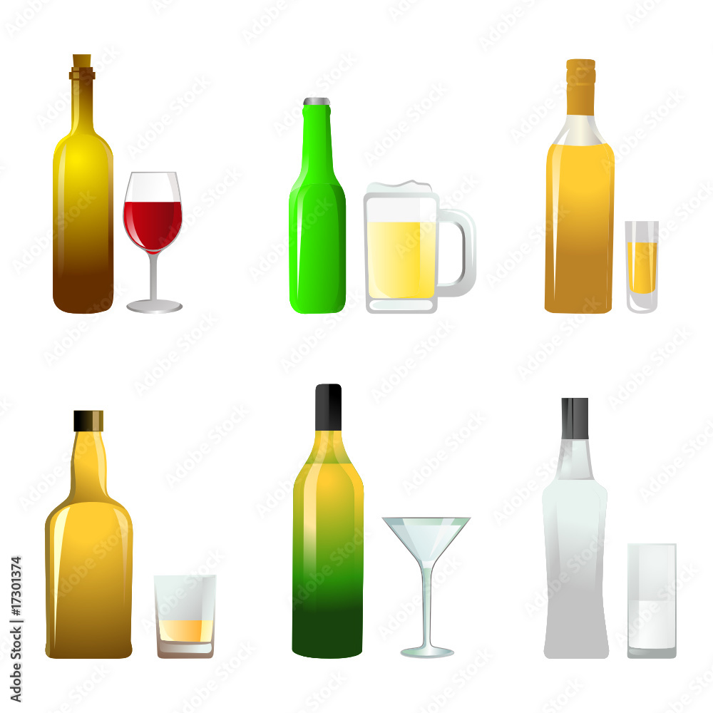 bottle icon set bottle icon set