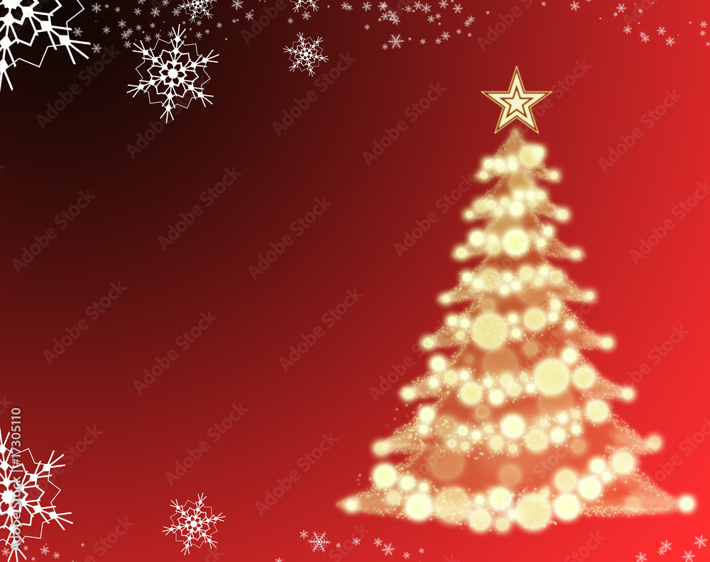 Yellow Christmas Tree With Star On Red Yellow Christmas Tree With Star On Red