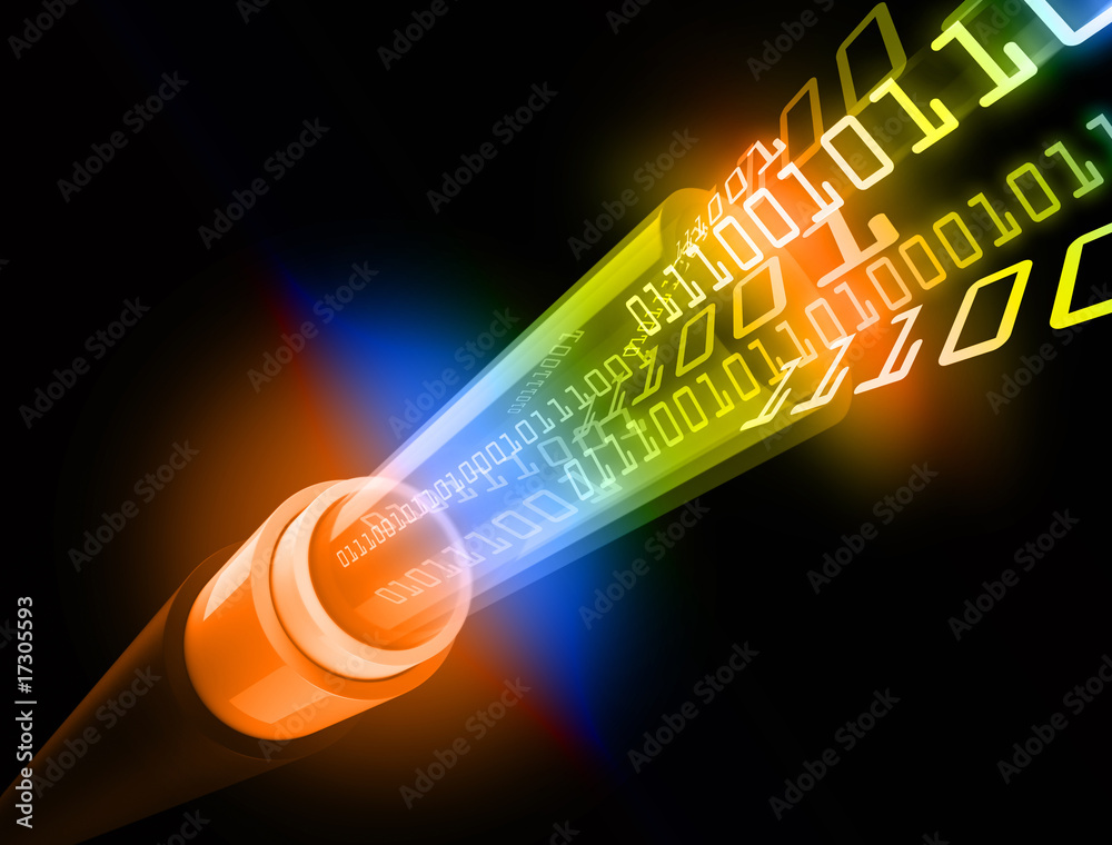 Binary data flow Stock Illustration | Adobe Stock