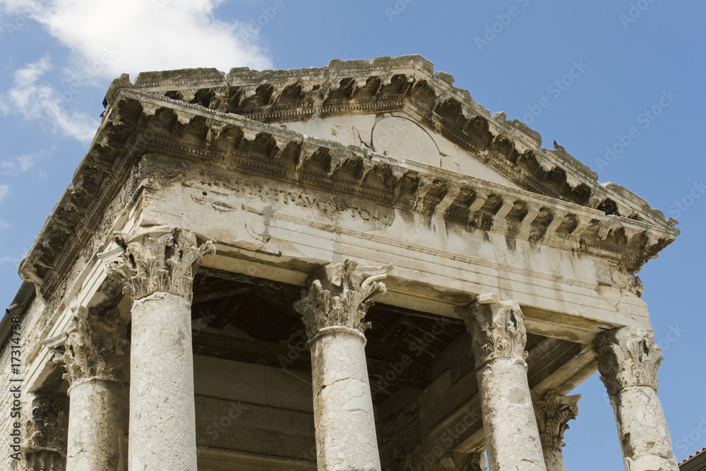 Historic Roman temple of August in Pula, Croatia Historic Roman temple of August in Pula, Croatia