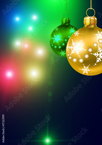 Christmas ball gold decorations for your design