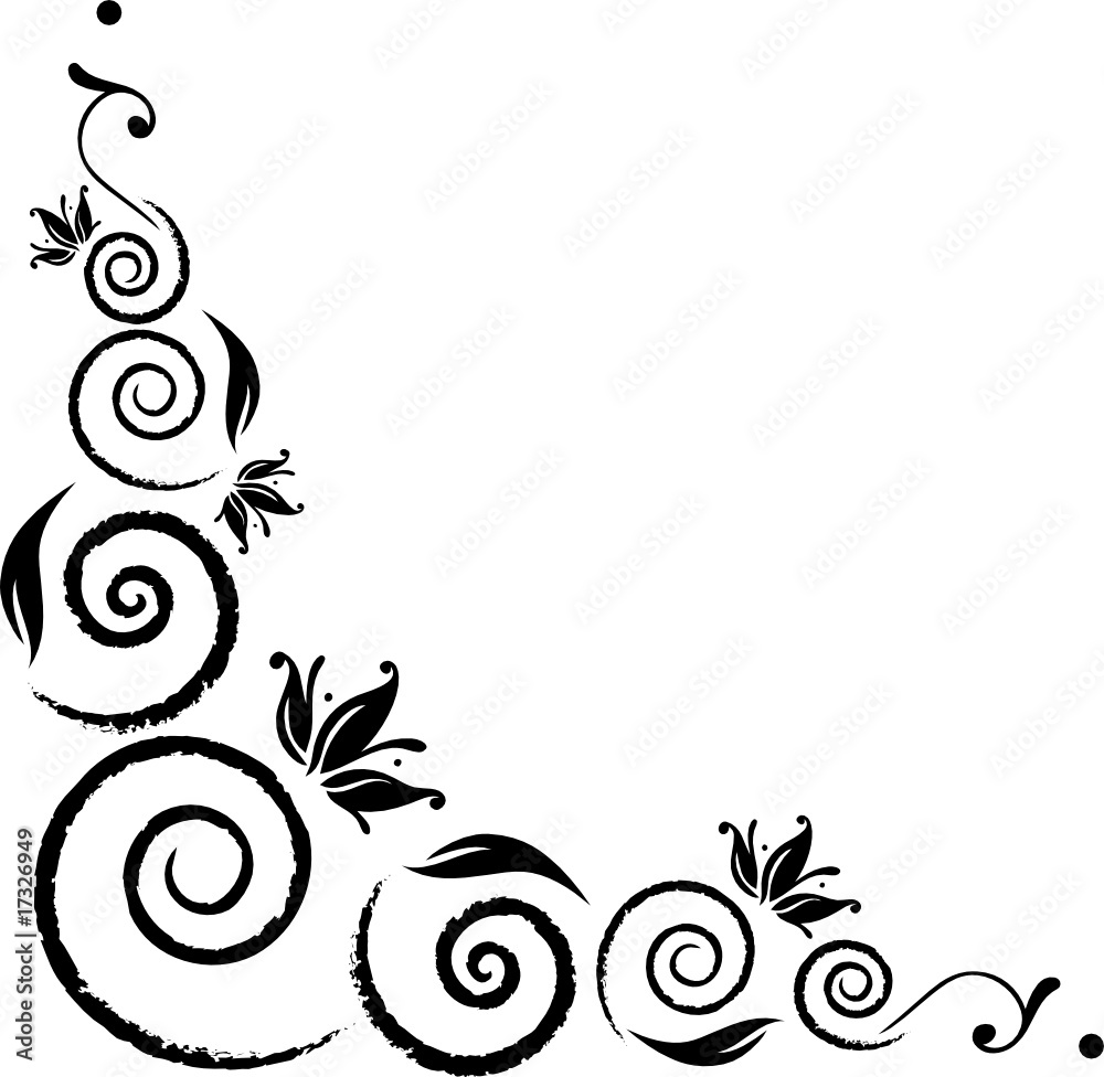 Blumen Ranke filigran, floral, Spirale, Spiralen Stock-Vektorgrafik ...