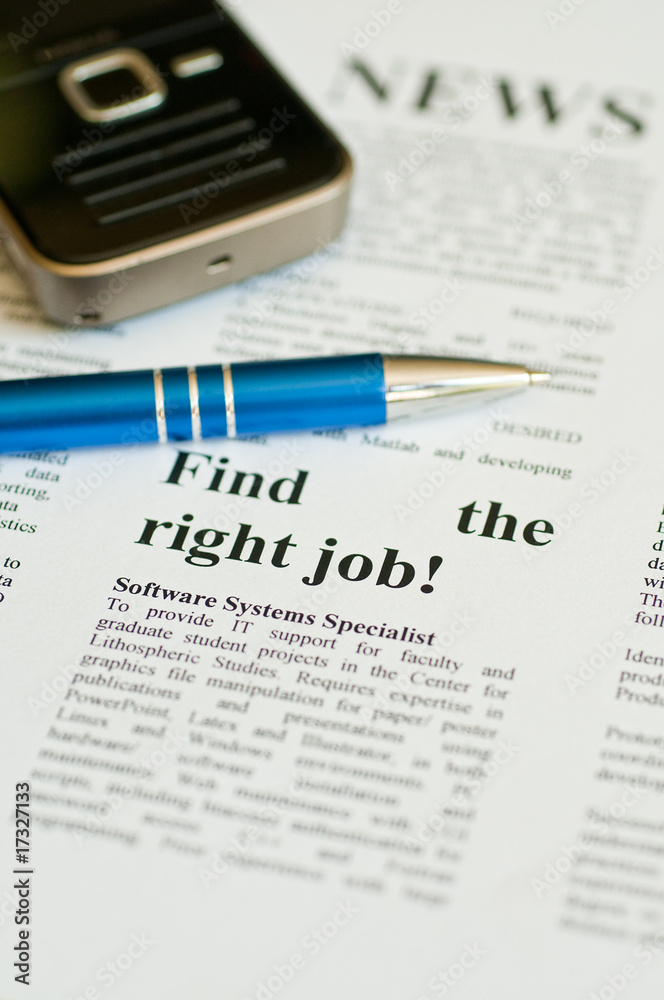 Obraz premium Find the right job