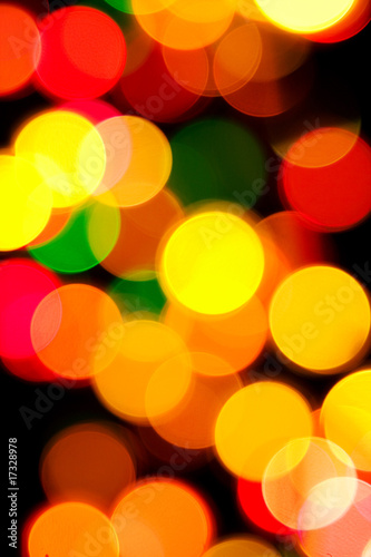 colorful lights on black background