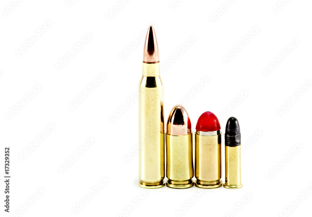 Various bullets lined up Various bullets lined up