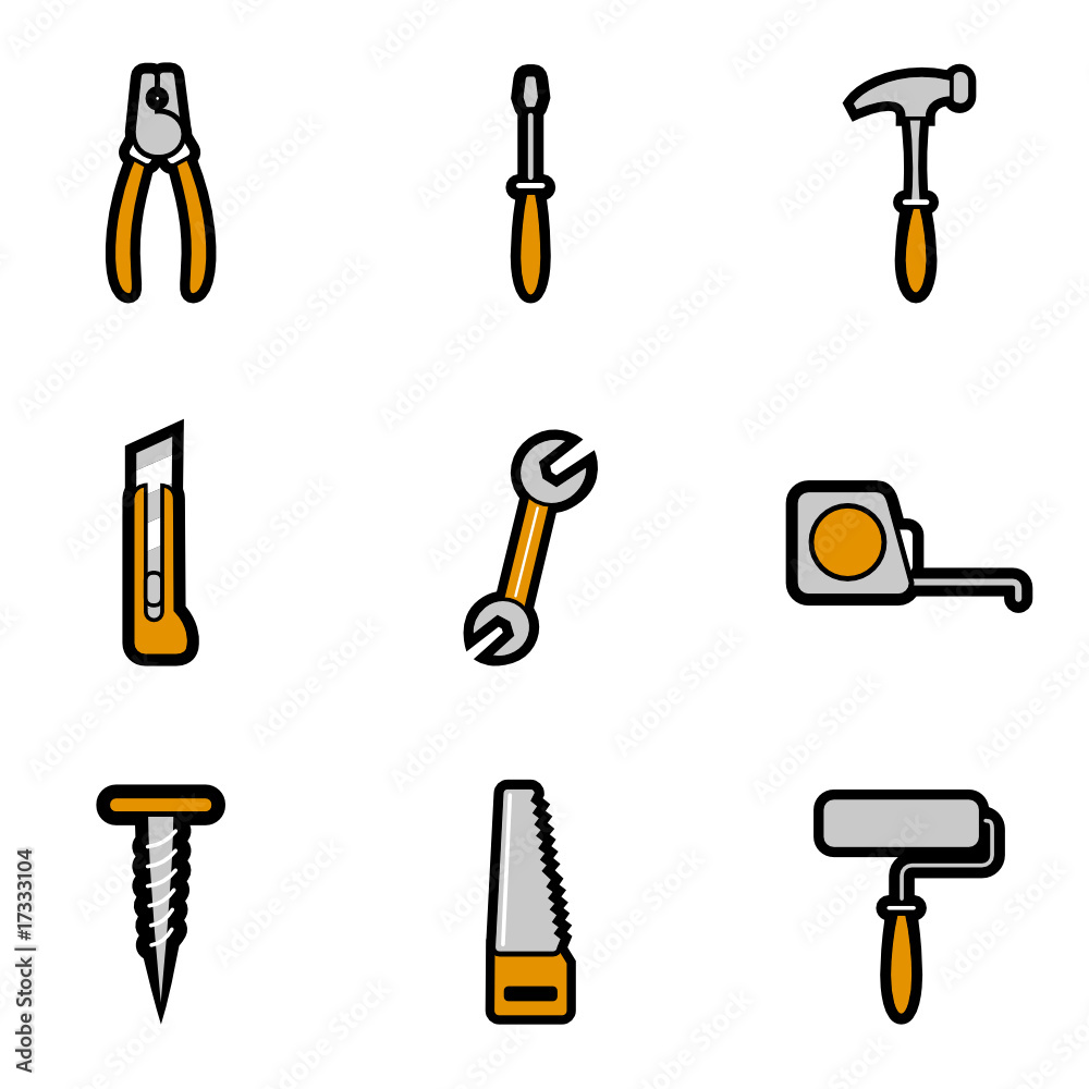 tool icon set tool icon set