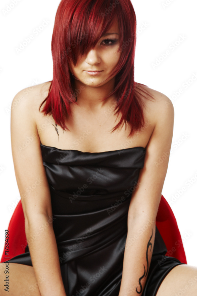 Fototapeta premium The girl with red hair