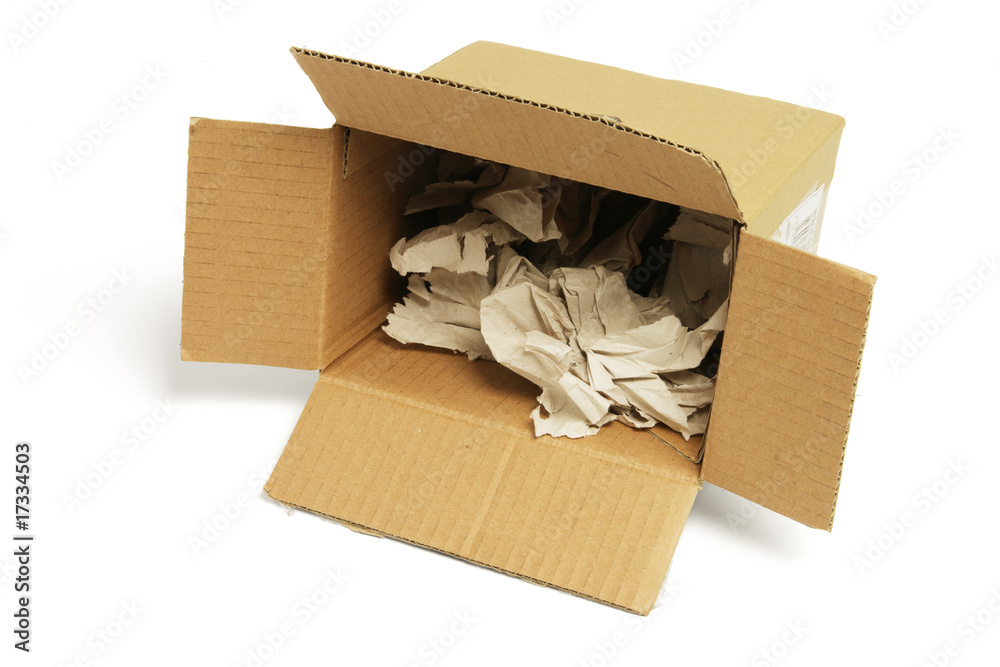 Waste Papers in Cardboard Box