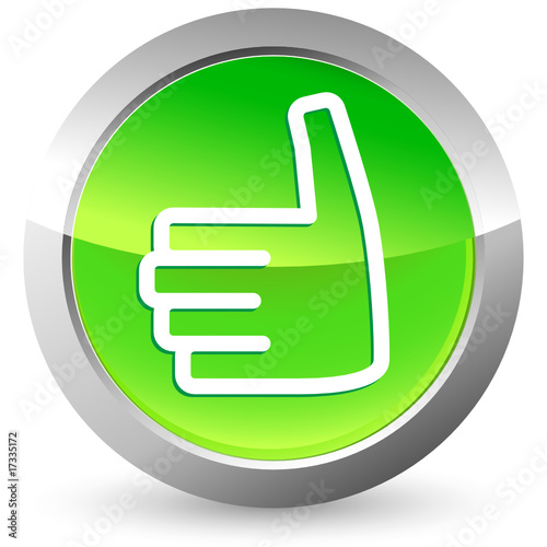 Hand hoch - Button