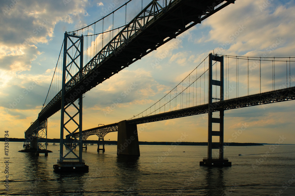 Twin Chesapeake Bay Bridges