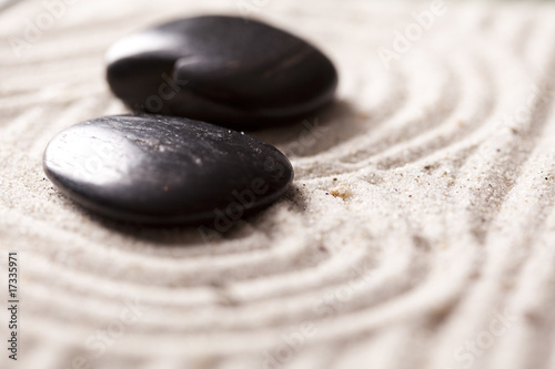 hot stones in sand