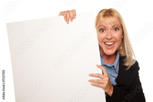 Attractive Blonde Holding B...