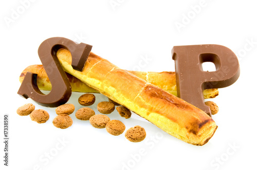 Sinterklaas candy isolated on white background