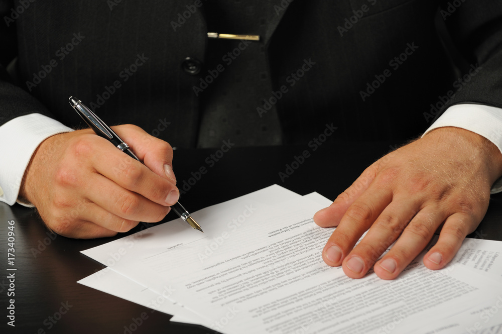 businessman the signing contract businessman the signing contract