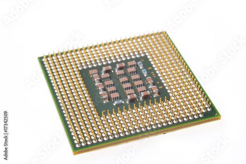 Computer CPU isolated on white background