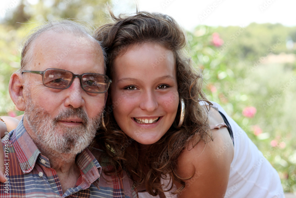 granddad or grandpa with granddaughter or grandchild granddad or grandpa with granddaughter or grandchild