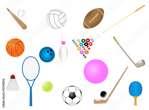 Illustration of sport requisites