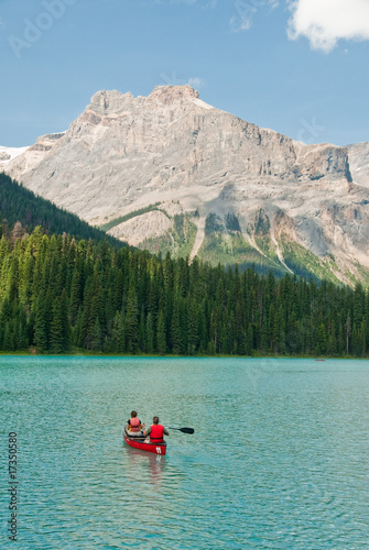 couple in kayak on a canadian lake
