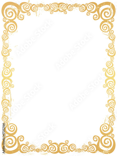 Grunge swirl frame