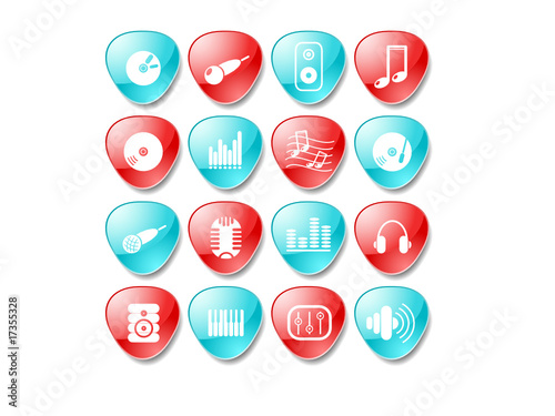 Music and audio vector icons