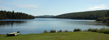 Summer camp on an alpine lake