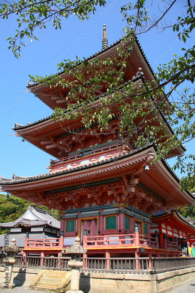 Pagoda du temple Kiyumizu-dera à Kyoto