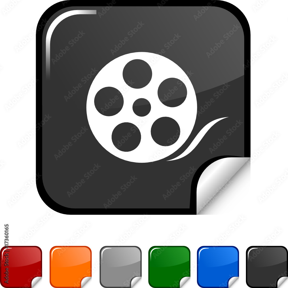 Media sticker icon. Vector illustration.